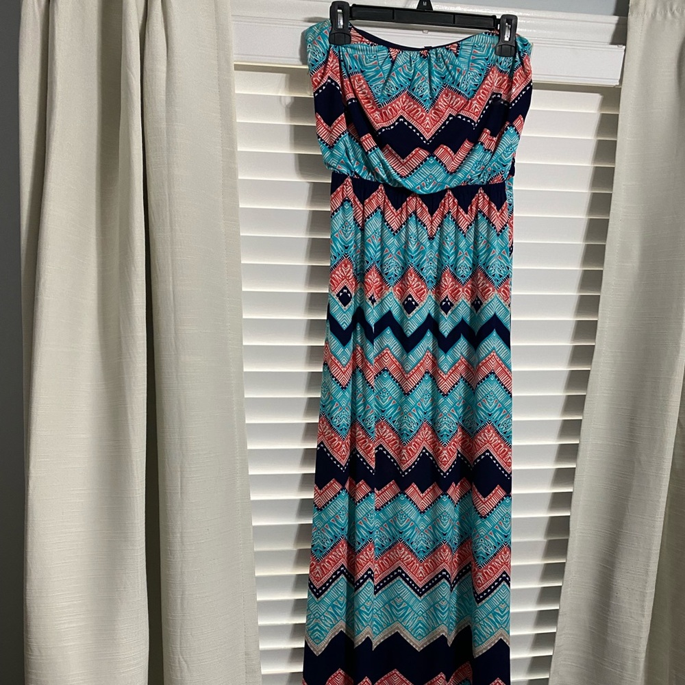 Strapless maxi dress